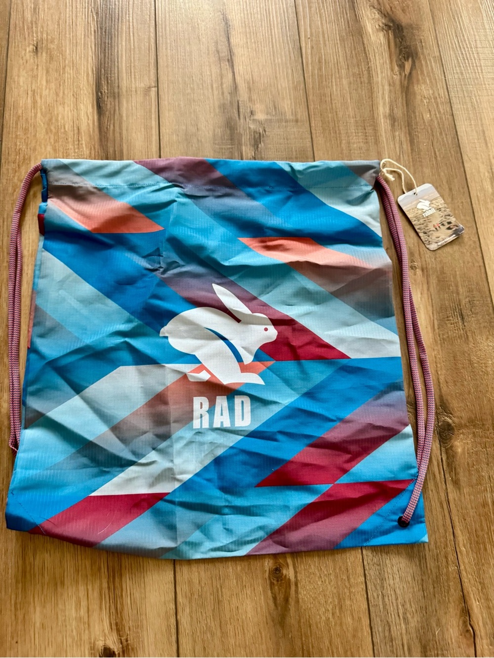 2023 RAD Rabbit Drawstring Bag | NWT | Mykonos Blue | Rabbit Running Apparel